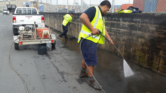 Water Blasting Industrial Site