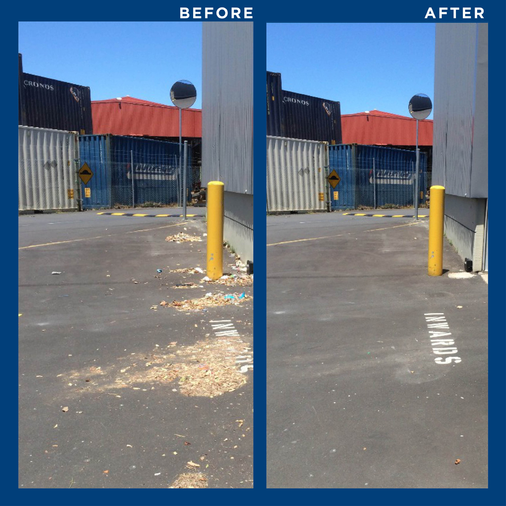 Commercial Sweeping Before and After
